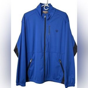 $125 NWOT Men's Ariat Full Zip Jacket Blue Large